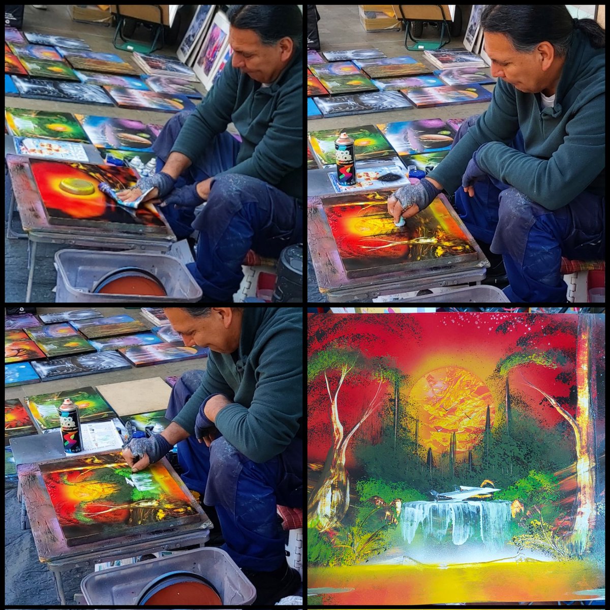 JenniiTot's tweet photo. Had to buy this last weekend, after watching the process start to finish. Just some spray paint, newspaper and torn up sponges. ❤ https://t.co/oLSoZyTicX