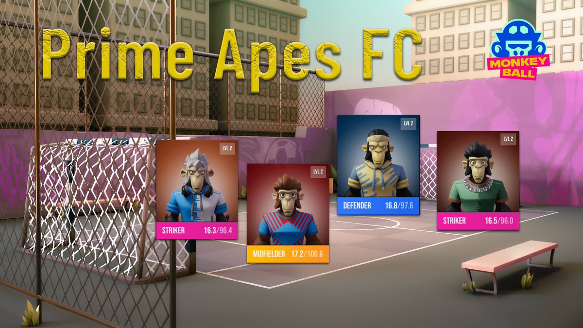 PFPCommenter's tweet photo. Prime Apes FC coming to a football pitch near you. @TheMonkeyLeague #MonkeyLeague #ShowMeTheMonkey $MBS https://t.co/hBXWF4Vc9N