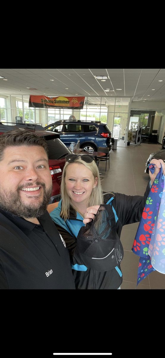 Carrrrrieee_vt's tweet photo. Huge shout out to Brian Moore at White River Subaru for getting a hat signed for my nephew by pastrana and picking up Major a bandana at WBM since I missed it to take care of the injured pup!!
#subaruloves #subaruambassador @SubaruOfNewEng https://t.co/h4pDKxYYe2