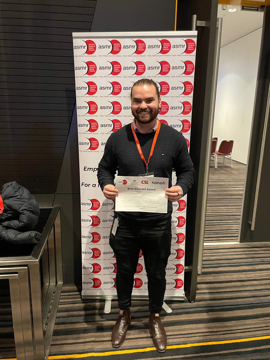 Well done, team! 🤩 Fantastic presentations from our PhD students &amp; postdocs at <a href="/TheASMR1/">The Australian Society for Medical Research (ASMR)</a> yesterday, and huge congratulations to <a href="/JacobTruong8/">Jacob Truong</a> for winning best abstract award! 🥳 <a href="/FCMHWMaleHealth/">Freemasons Centre for Male Health & Wellbeing</a> <a href="/SAiGENCI/">South Australian immunoGENomics Cancer Institute</a> <a href="/UniofAdelaide/">Uni of Adelaide</a> <a href="/sahmriAU/">SAHMRI</a>