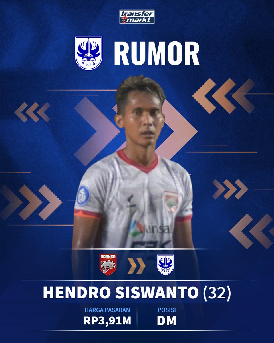 TMidn_news's tweet photo. Baru satu musim bermain untuk Pesut Etam, apakah Hendro akan pulang ke pulau Jawa dan bergabung dengan @psisfcofficial ? 🤔
___________
#rumor #psis #borneo #hendro https://t.co/kK3ILk0IYn