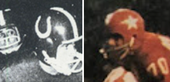 OttRedandBlack's tweet photo. @calstampeders wore a horseshoe on their helmets in 1960-61 and even wore a star on their helmets for one pre-season game in 1962 #CalgaryColts #CalgaryCowboys https://t.co/gFjZYZWIAW