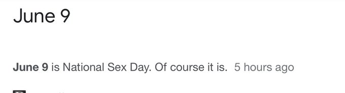 Happy national sex day. Go get some https://t.co/nxWpriqBMV