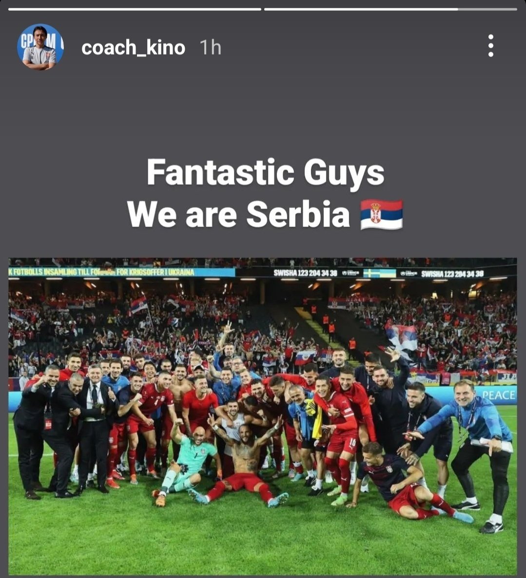Yes we are coach Kinoshi yes we are 🇷🇸🇷🇸🇷🇸