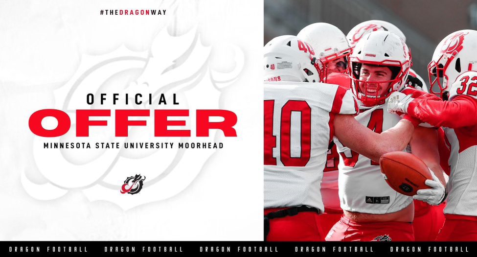 Excited to announce that I’ve received my 5th scholarship offer from Minnesota State University Moorhead! Grateful for the opportunity! <a href="/CoachRoehrich/">Abraham Roehrich</a> <a href="/msum_football/">MSUM Dragon Football</a> <a href="/Emoneyshow/">Eric Harrison</a> <a href="/IRON_Football/">IRONDALE FOOTBALL</a> <a href="/CoachWaltower/">AD @ Irondale HS-Promoting Athletes 2 Colleges</a>