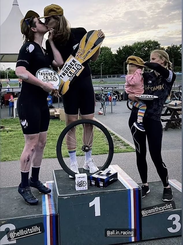 The women's cycling race in Britain was won by two men who "identify themselves as women." Only the woman with the baby is a real woman and she came 3rd.

Is this not cheating? Smh!
