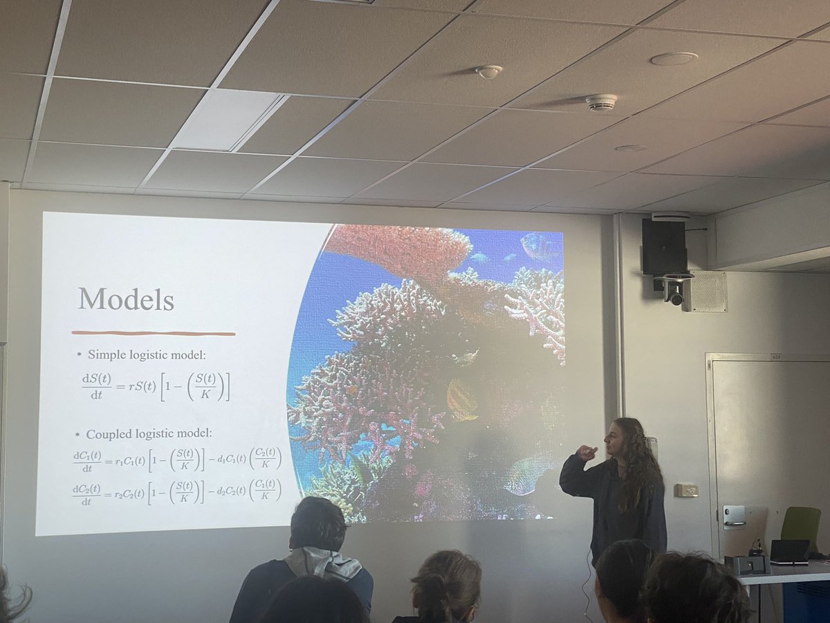 swmccue's tweet photo. And very proud of undergraduate Shannon Walker whose project involves modelling coral populations at the awesome Lady Musgrave Island*, focussing on parameter identifiability, supervised by @ProfMJSimpson and me https://t.co/rESUPkDAPf