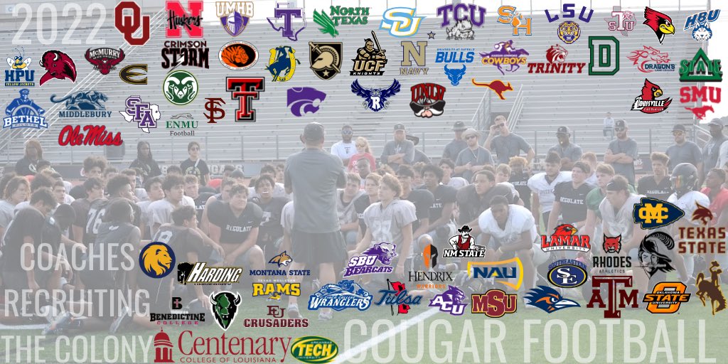 Thank you to all the college coaches who visited campus, called, emailed, and checked on our prospects this spring! Glad to get back to normal and continuing to develop those relationships! <a href="/TCougarfootball/">TCHS Cougar Football</a> <a href="/TheColonyHS/">The Colony HS</a>