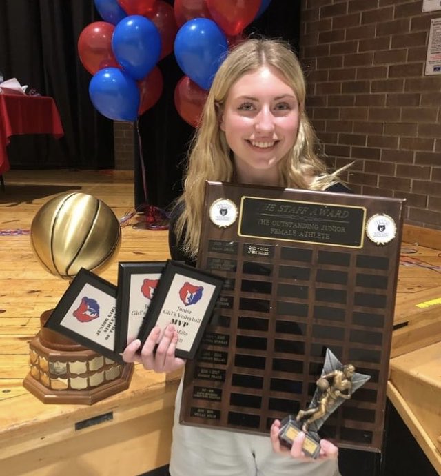 Proud Nana moment! Jr basketball MVP, Jr volleyball MVP, district 10 basketball MVP and ODSS Jr Athlete of the Year! #brightshinygirl #35 #love