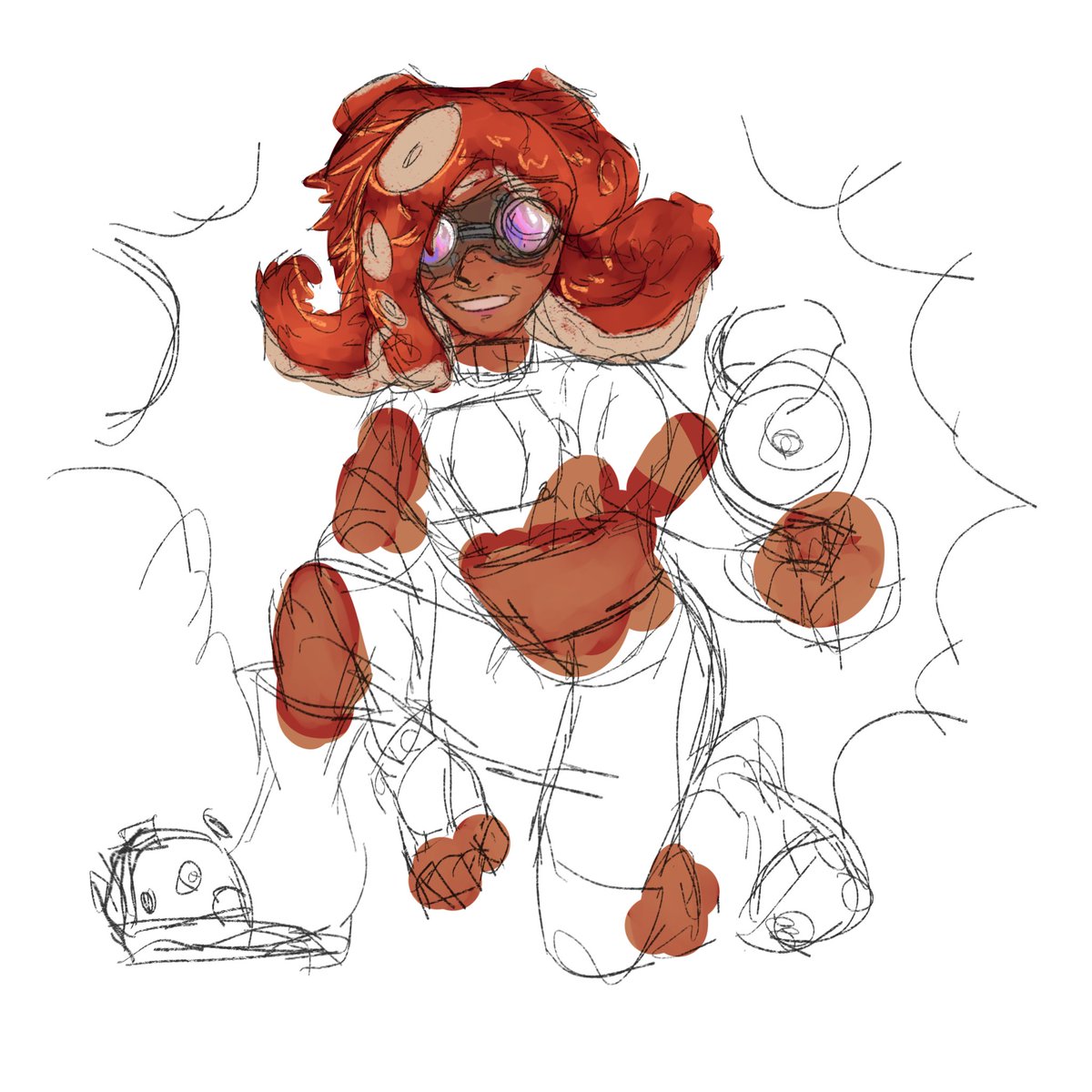 bongu5dongu5's tweet photo. Not finishing this but I adore this design #Splatoon3 #octoling #fuzzyoctoling #splatoonart https://t.co/kjiZq6FYr9
