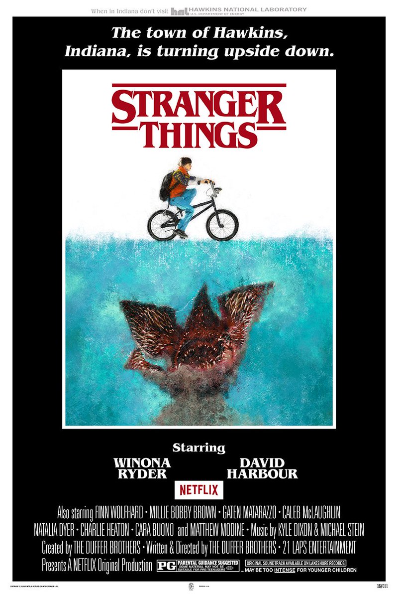 Stranger Things Season 1 poster for fun. Inspired by Roger Kastel.