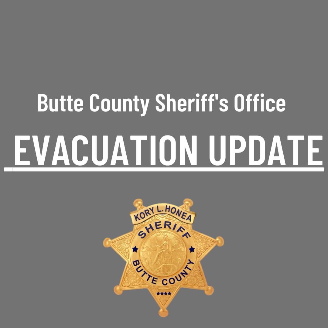 Butte County Sheriff on Twitter "Park Fire EVACUATION UPDATE 6.9.22 5
