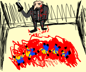 JVodkaArt's tweet photo. // Blood
Gru massacres the Minions
(Drawception - 2020)
#Minions #Fanart #drawception #Gru https://t.co/CT1TWuVVvz