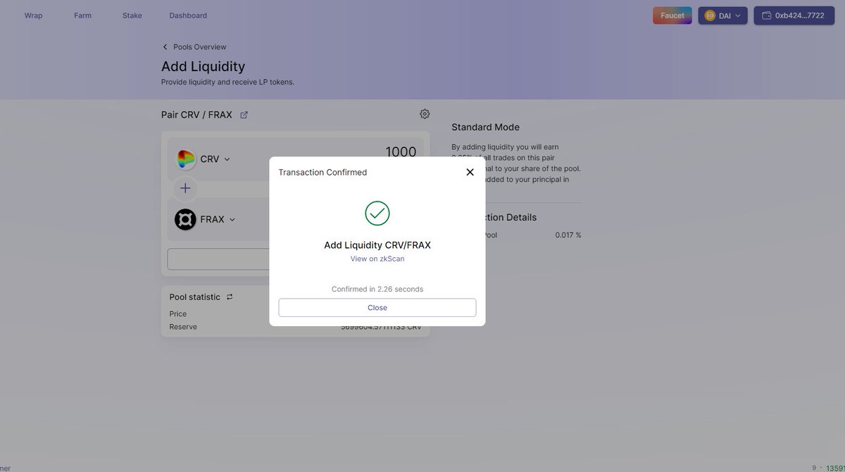 Danayer6Danayer's tweet photo. #L222 #zkSync #Layer2 #ZKRollup #testnet #Ethereum #DeFi good https://t.co/iUaGAkCjQE
