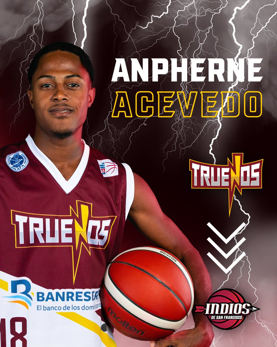 Anpherne Acevedo pasa a formar parte del equipo profesional Indios de San Francisco, de la Liga Nacional de Baloncesto (LNB)
