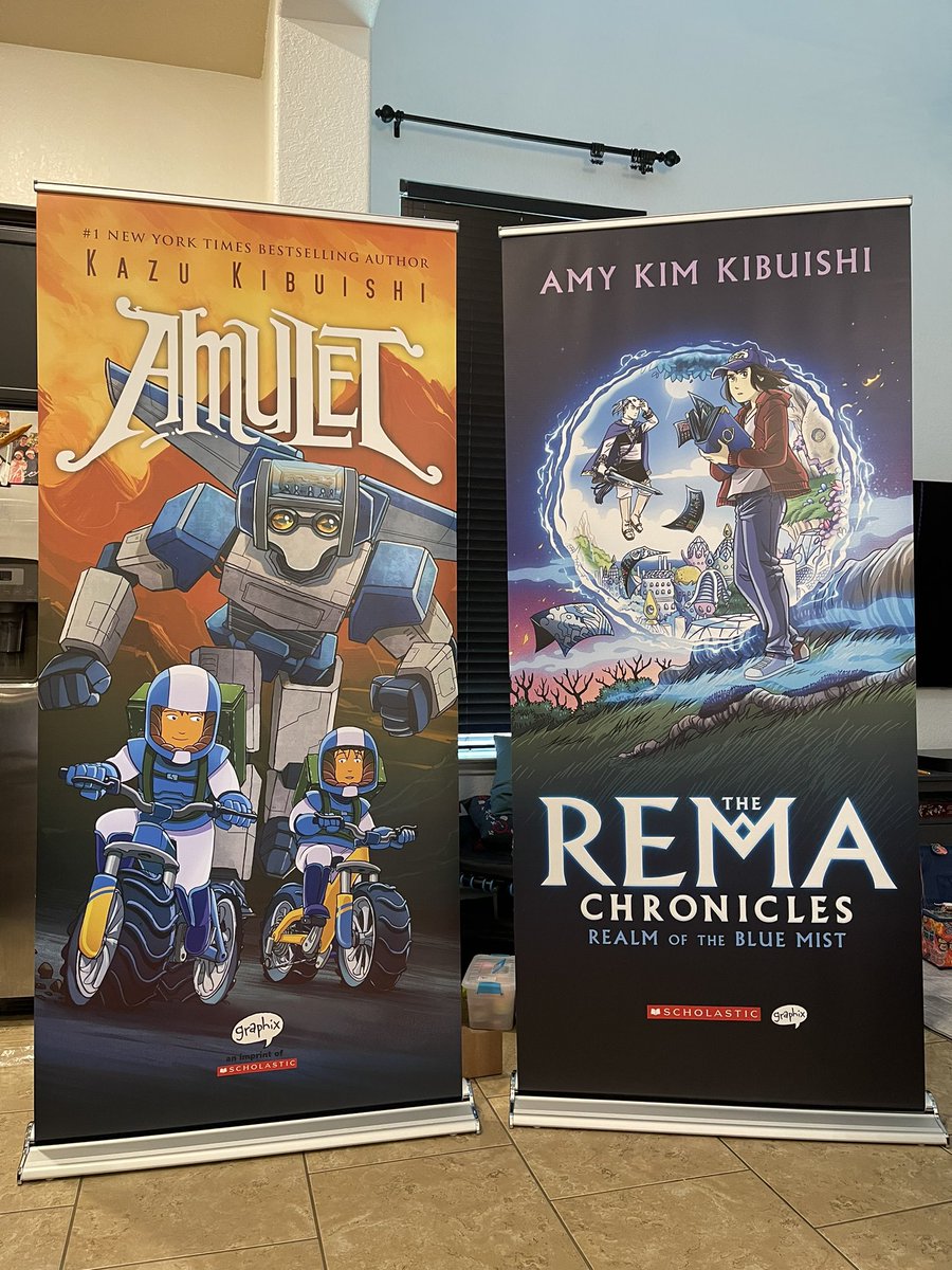 boltcity's tweet photo. This Saturday, @amykibuishi and I will be signing at the Barnes and Noble at La Cantera in San Antonio from 1-5pm! @BNLaCantera We’ll have some new banners standing behind us! https://t.co/PpnNAIMhOf