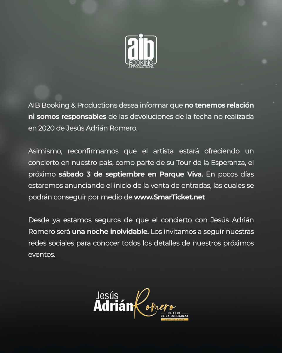 AIB Booking and Productions tweet media