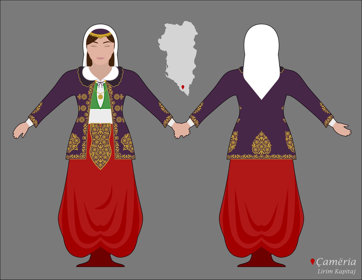 Albpattern's tweet image. Çamëria 🇦🇱🇽🇰
#çamëria #albanian #traditional #folkart