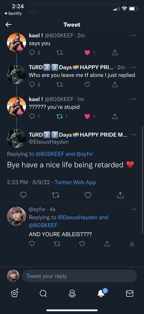 tsupnk's tweet photo. no ones happy with any of you

u supported him making you homophobic and ur also ableist

not a good look

you cant tell a lesbian whats lesbiphobic idk whats wrong with you guys but okay

you should listen and open ur ears https://t.co/xTLVFg6VON