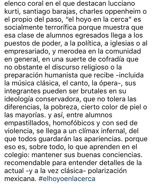 jonomerc's tweet photo. mis impresiones sobre “el hoyo en la cerca”, película de joaquín del paso, que hoy se estrena en carteleras nacionales... @choppenheim #elhoyoenlacerca https://t.co/6Fe9qh2bxR