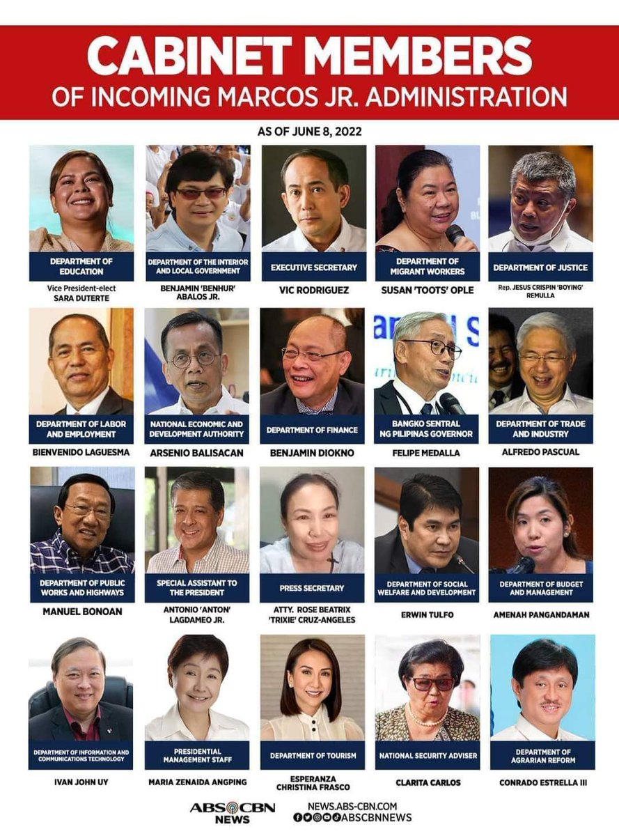 pinoyanghang's tweet photo. 7 women now part of PBBM's cabinet members, as of June 8, 2022.

Sino ulit ang pinaparatangang 'misogynist' ng mga pabibong kritiko mula sa kampo ng sangkadilawan? https://t.co/QpyFrf8FsD