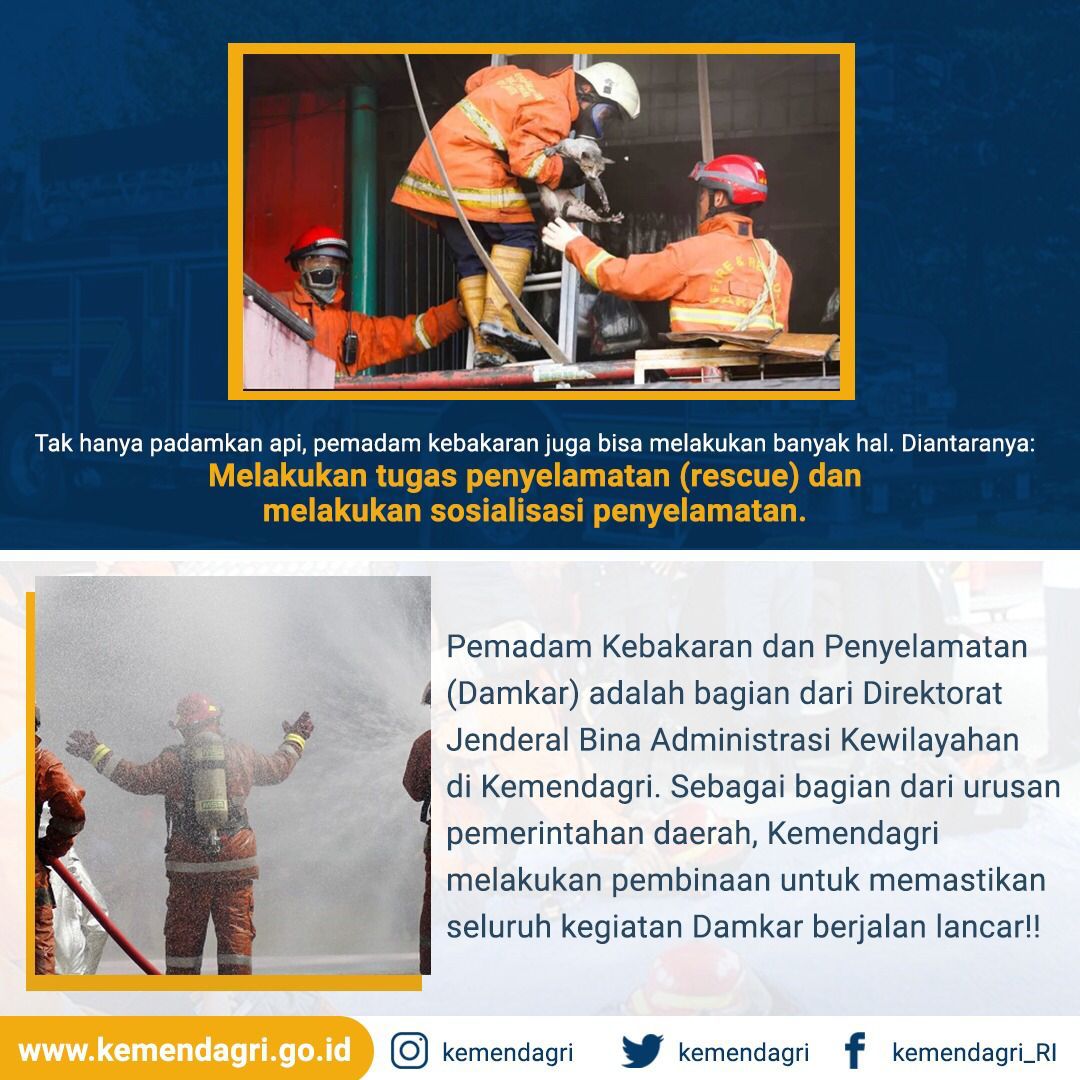 kemendagri's tweet photo. Teman Praja, yuk simak fakta menarik Pemadam Kebakaran! Jangan lupa ceritakan pengalaman kalian saat dibantu oleh Damkar ya!! 

#FunFactDamkar
#GenerasiPeka
#MudaMudiPeduliNegeri
#Kemendagri 
#InfoKemendagri https://t.co/hsr0HXbYUt