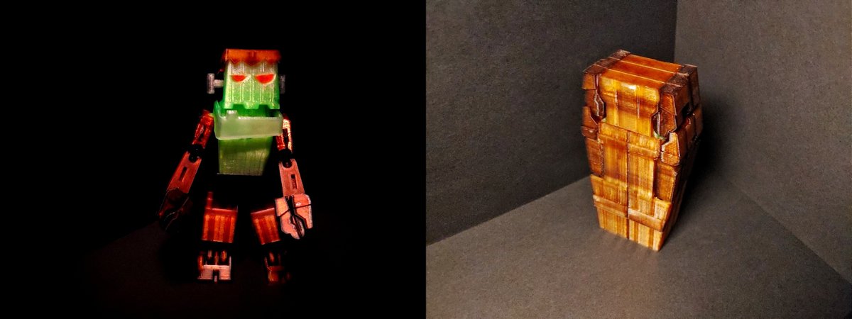 snapmaker's tweet image. #SnapmakerShowcase
😍Our User @BelinNic printed these super awesome transformable models on Snapmaker Original.

👏Now it's time to show yours!
Join the #Snapmaking contest to win big prizes with your  #remainchildlike projects. 

👉bit.ly/3xhgs4I