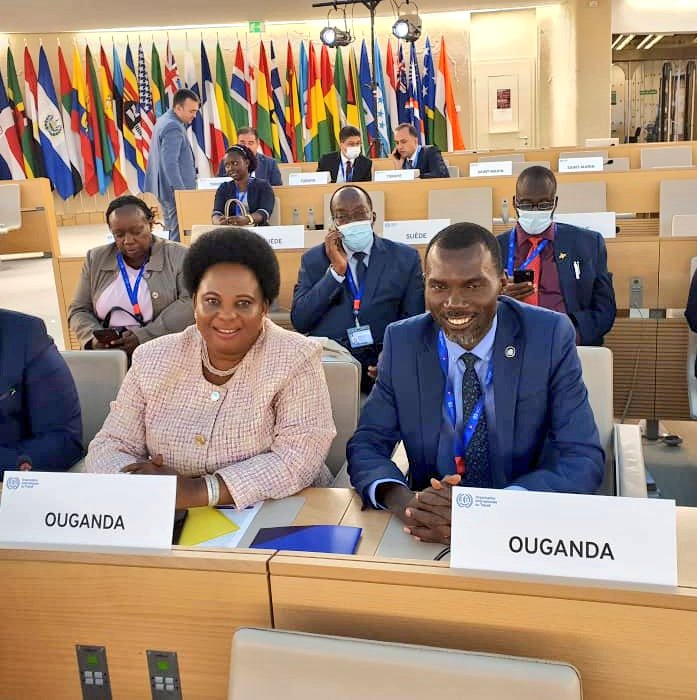 FUEmployersUg's tweet photo. The Uganda Tripartite Delegation ably representing at the International Labour Conference in Geneva.These deliberations between Employers,Workers & the Government will foster decent work & economic growth at all levels as we move forward from the impact of COVID-19.#ILO2022 @ilo https://t.co/6Q5jsKo0R9
