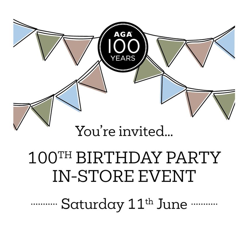 To end our 'Best of British' event in style join us in store on Saturday to celebrate AGA's 100th Birthday! ⭐ EXCLUSIVE AGA Offers ⭐ PRIZE DRAW to win £50 AGA Cookshop vouchers @AGA_Official @AGACookshop #HappyBirthday #AGA #agaliving