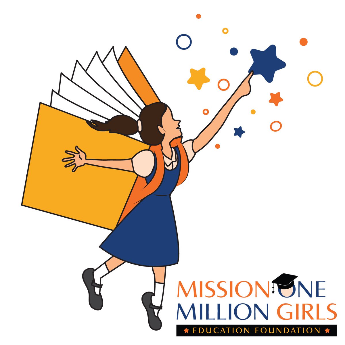 dhavalbathia's tweet photo. Unveiling the logo of our Non-Profit Foundation 'Mission One Million Girls' where we aim to educate a million girls in challenging situations in Asia and Africa
A school girl...uses education as wings...and reaches for the stars! https://t.co/PtvPzT85yv