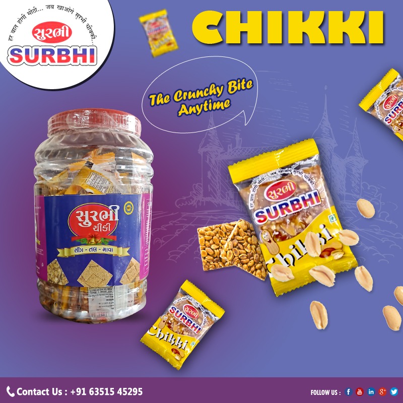 Premium peanut bar with pure nutty from brand #SurbhiChikki. For business inquiry reach us at +91 63515 45295 #Chikki #PeanutBar #ahmedabad #Gujarat #BrandUpMe