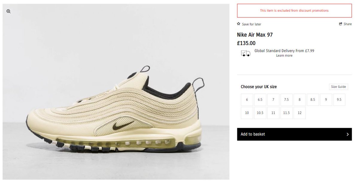 SOLELINKS on Twitter "Ad LIVE via Footpatrol Nike Air Max 97 'Coconut