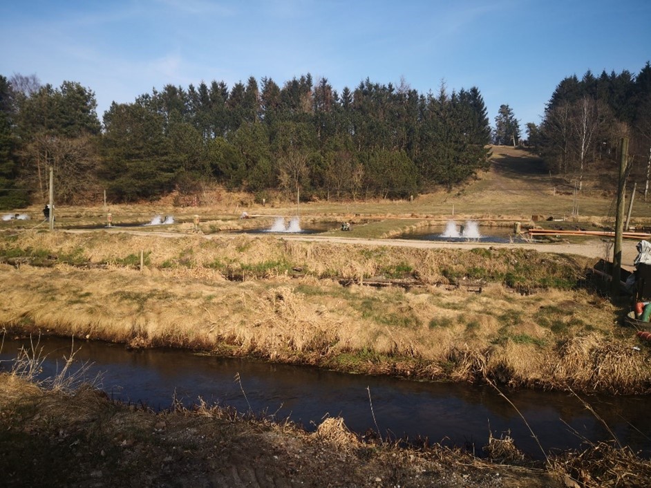 MariGre04385907's tweet photo. Danish partners #DTUAqua #Alumichem are evaluating the use of fish faeces as a fertilizer. We collected the fish faeces from a Danish trout organic farm Mønsted-Bryrup #Musholm and with a lignocellulosic filtration system the fish cake was produced. #HCB  #BluebioCOFUND #bluebio https://t.co/zeey7PSmFr