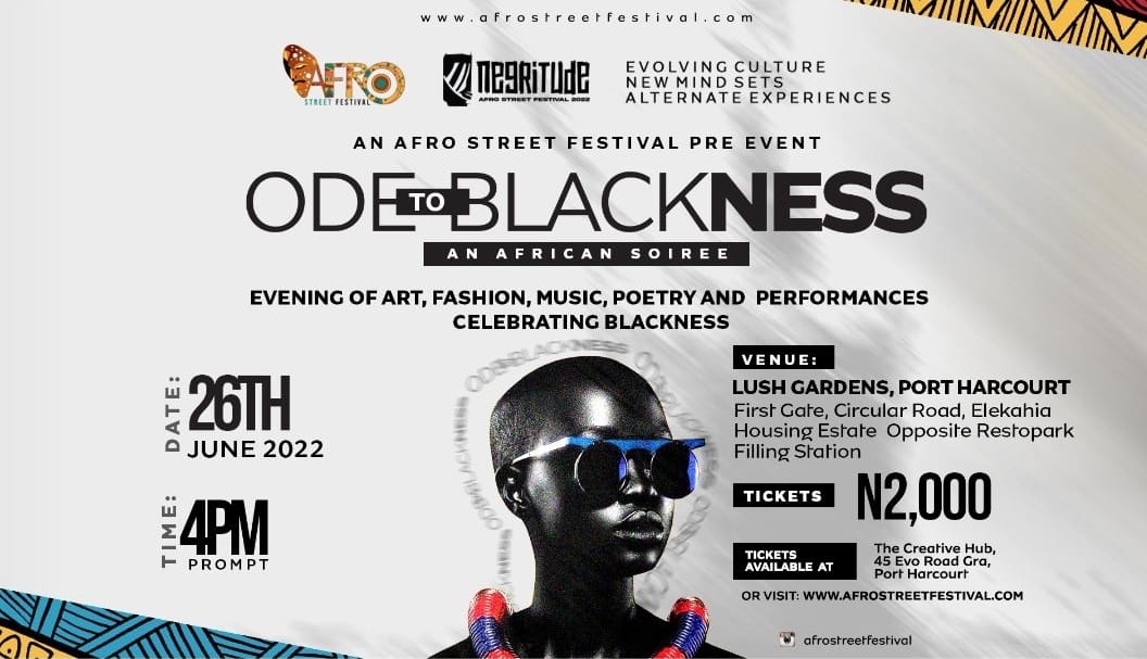 PSFRiversState's tweet image. Join us for an Evening of Fashion, Music, Dance, Comedy, Dramatized Poetry, Performances and Cocktails as we celebrate BLACKNESS. Tickets N2000. Call 09099050450 to purchase or buy at rieticket.com
#Portharcourttwitter 
#OdetoBlackness