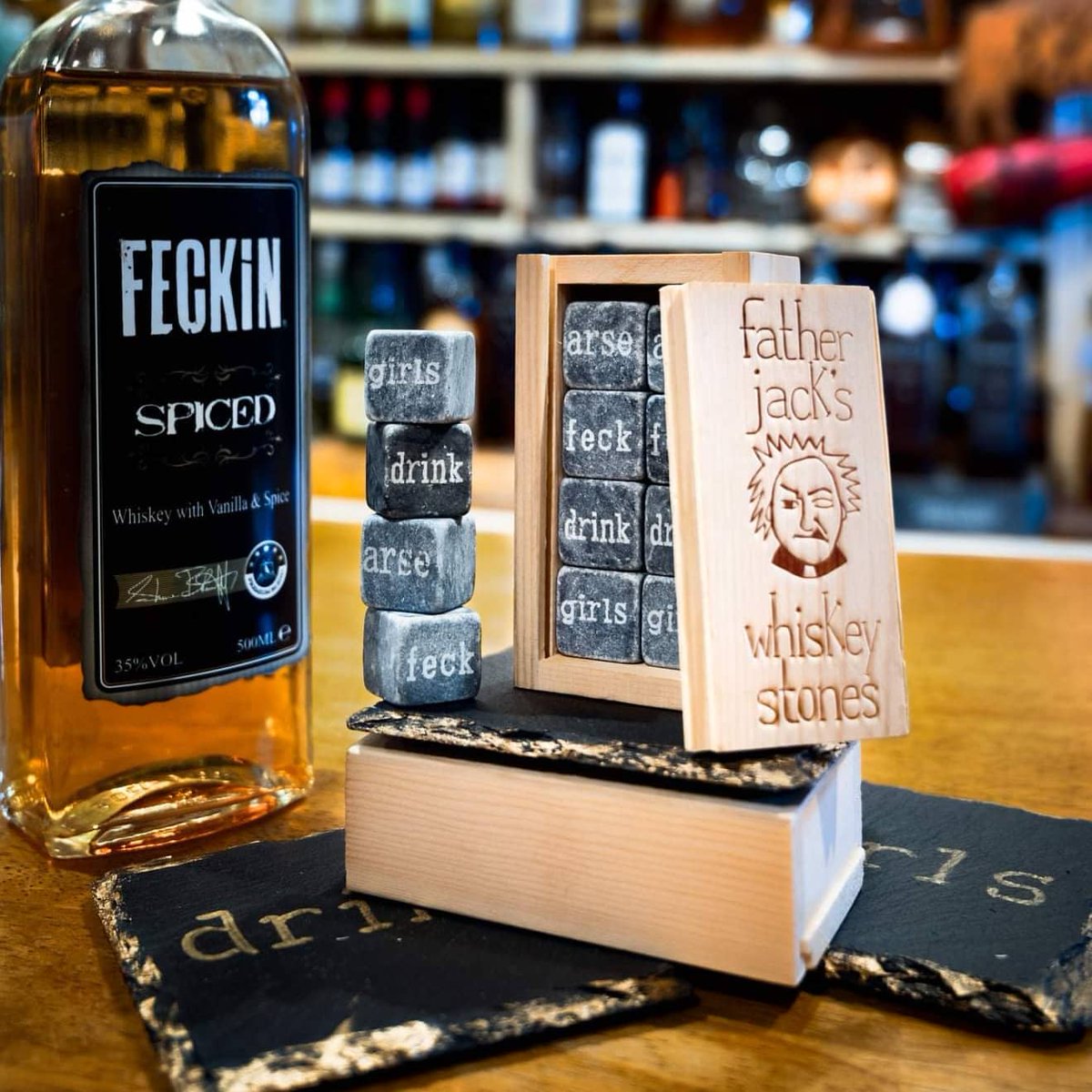 Looking for a cool gift for dad on Father's Day? Check out our Father Jack Whiskey Stones! 
#FathersDay2022 #whiskeygifts #shoplocal