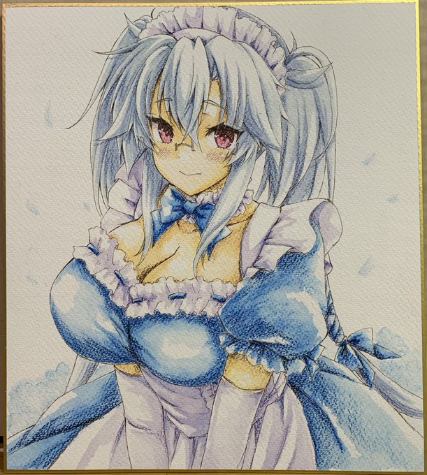 メイド武蔵しゃん大色紙可愛く仕上がりました〜😀 