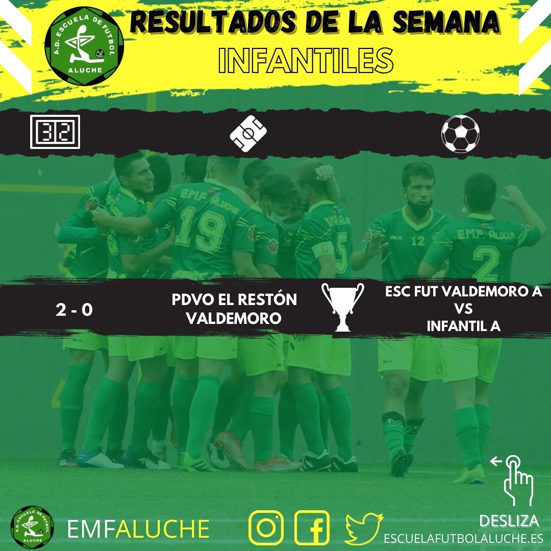 ⚽️ Resultados de la Semana 

🟢¡Vamos Aluche!🟢