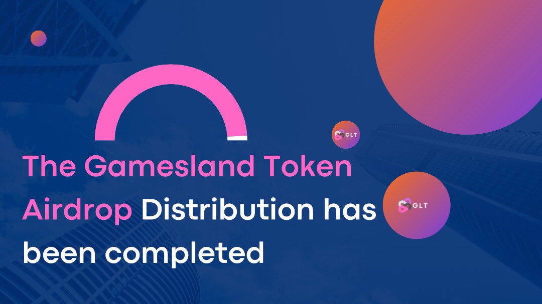 GamesLand Token Airdrop Distribution has been completed.

Proceed to check your wallet if your address made it to the winners list

#Gaming #Elrond #Elrondcommunity #metaverse #playtoearn #Gltairdrop