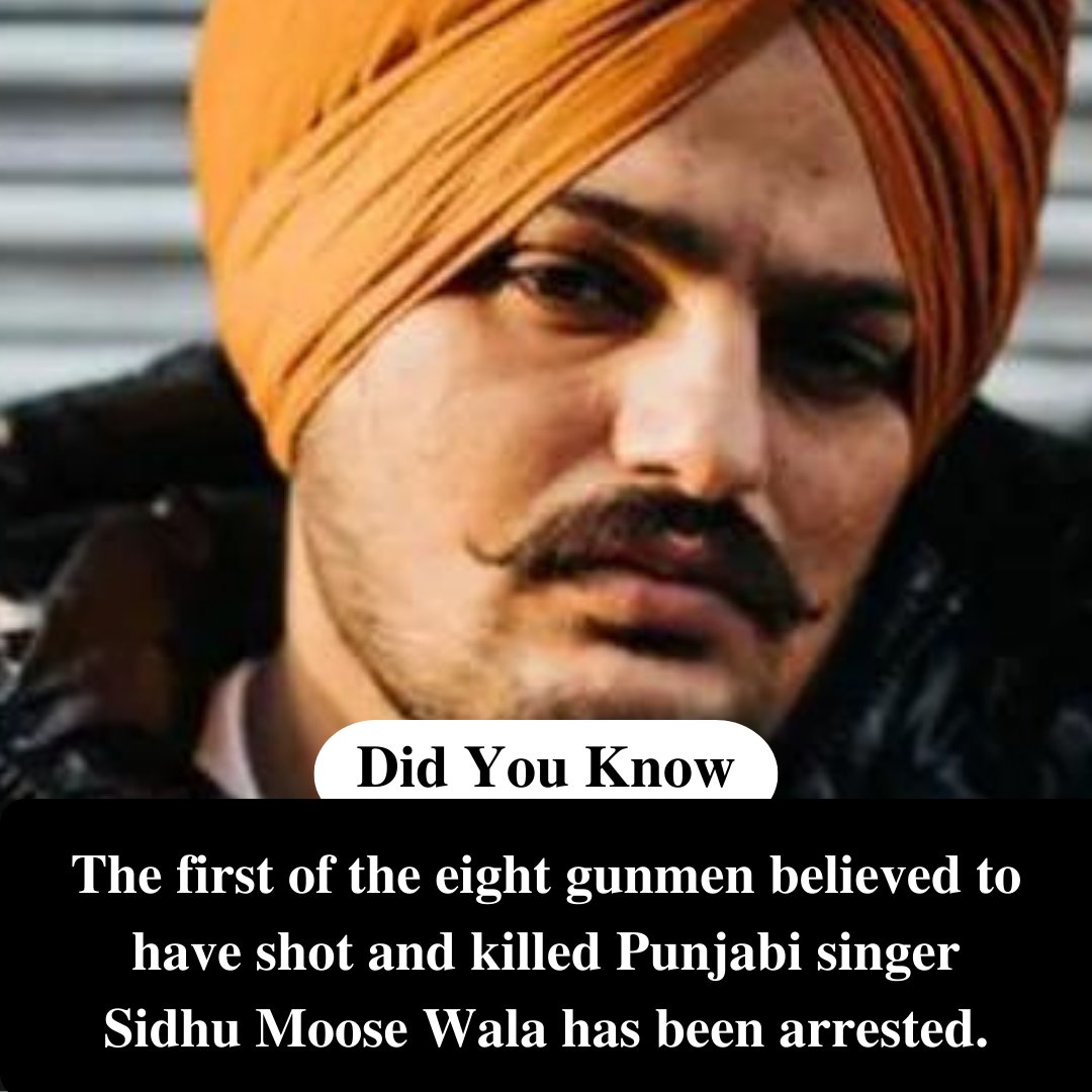 nikologyindia's tweet photo. The first of the eight gunmen believed to have shot and killed Punjabi singer Sidhu Moose Wala has been arrested, the police said on Friday.
#nikology #nikologyofficial #sidhumoosewala #killed #arrested #deadshot #punjabisinger #didyouknow #instaupdates #likes #share #followus https://t.co/UEU2XxsFOx