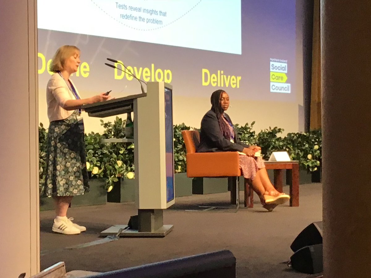 DavidJ_Brindle's tweet photo. UK in Europe - Georgia Chimbani, director adult and community services @suffolkcc @1adass chairing Mairead Harkin @NI_SCC at @ESNsocial conference in Hamburg https://t.co/1rXgTpZfyx