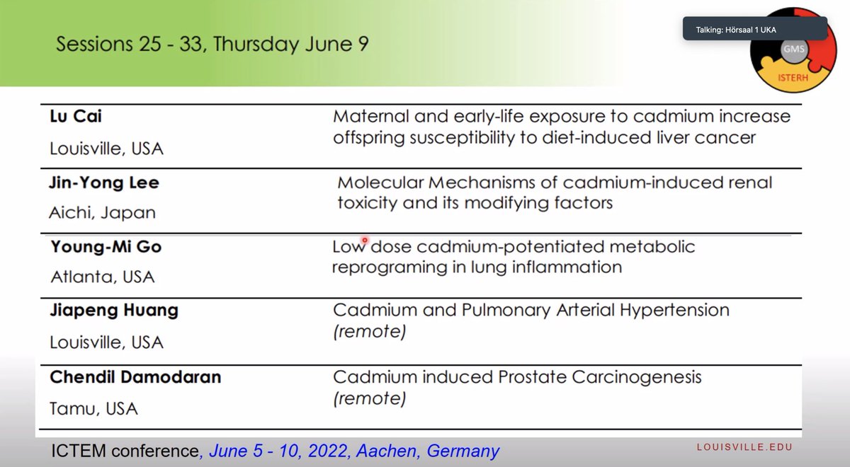 jiapenghuang's tweet photo. What a great honor to present at the prestigious International Conference of #TraceElements and #Minerals: #Cadmium and #PulmonaryHypertension #ICTEM in Germany. Thank you! https://t.co/99qXjSaB2r