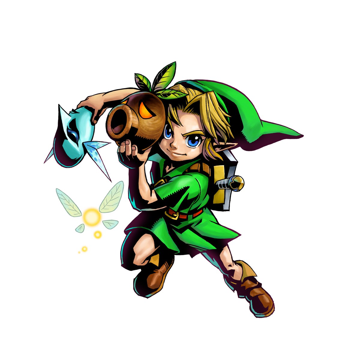 Artwork of Link 'The Legend Of Zelda: Majora's Mask' Nintendo 64, image size:1200x1200