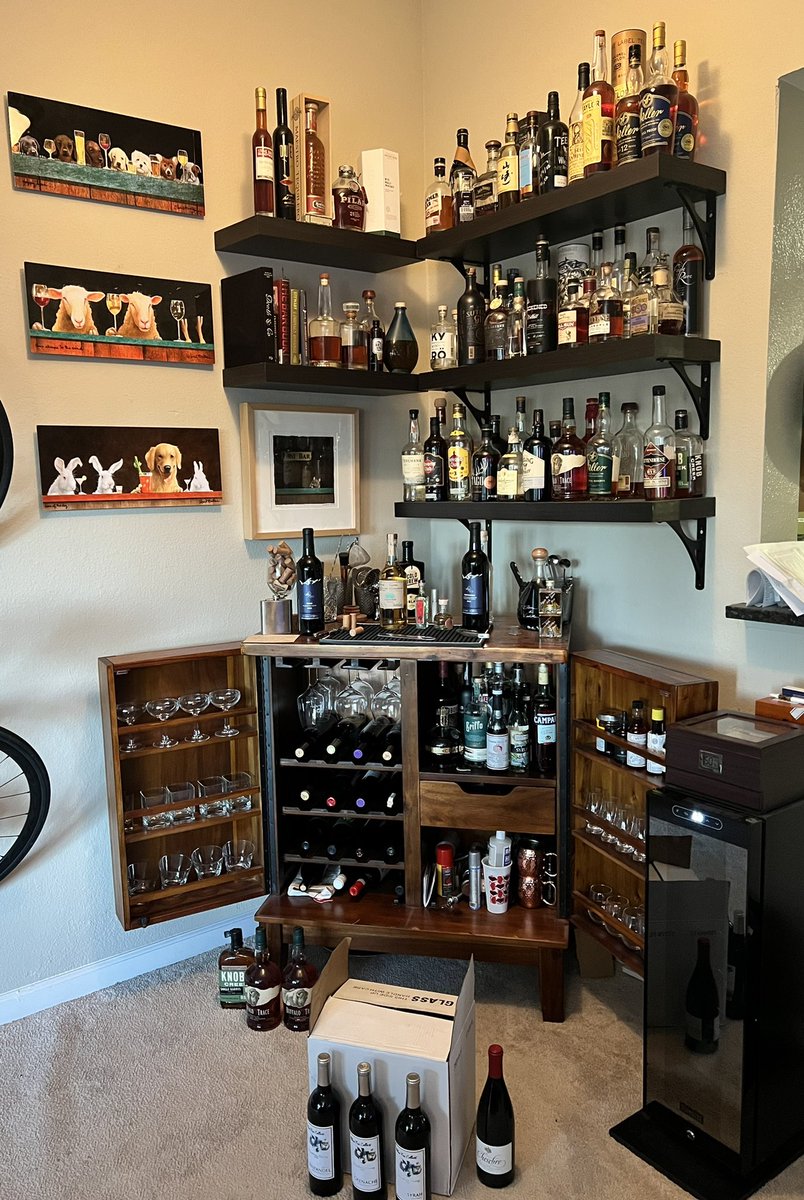 Robb_404's tweet photo. I think it is time for a bar re-org
The learning/making/trying/experimenting with #whisky, #gin, and other spirits is fun, but boy does the collection start to get out of hand π
#itsahobby #iswear https://t.co/PrsiyDfmw2