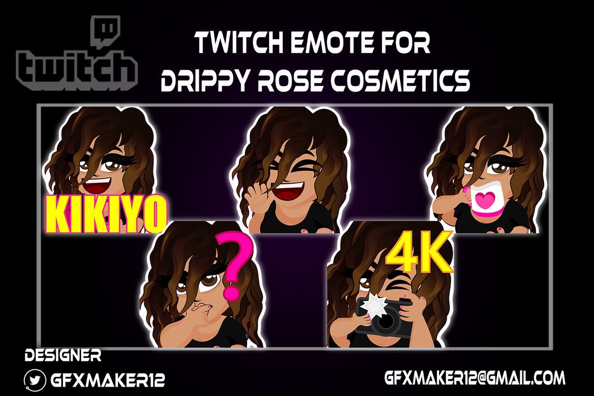 DrippyRose_'s tweet photo. Thank You!!! @GFxMaker12 Came through with the Twitch Emotes🙌🏽  Go check him out 😌 https://t.co/W680Td8XKy