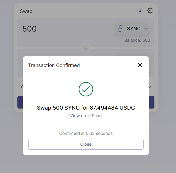 HoltBrisa's tweet photo. GREAT #L222 #zkSync #Layer2 #ZKRollup #testnet #Ethereum #DeFi https://t.co/n48xLvmIXP
