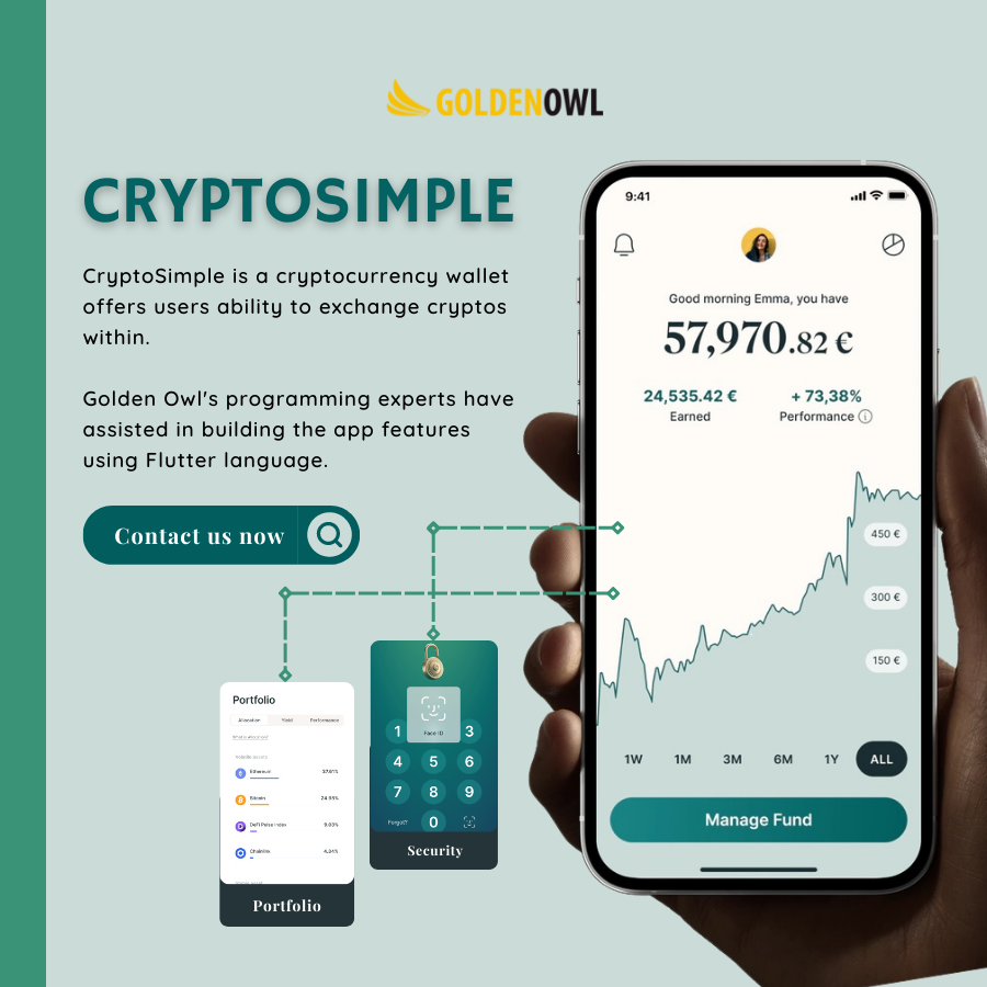 goldenowlasia's tweet image. Since April of last year, Golden Owl has been entrusted with this #cryptosimple project to construct the app from the ground up using the Flutter programming language.
#cryptowallet #cryptocurrency #flutter