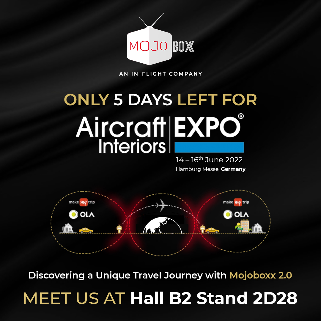 MojoBoxx's tweet photo. Almost no time left for @aix_expo 2022, an experience like never before! We're excited to meet and associate with the best in the aviation segment and showcase our magic in the global market!

Join us at Stand 2D28 and let's connect.

#aixexpo #aixexpo2022 #worldexpo #expo2022 https://t.co/zOON3oSYtQ