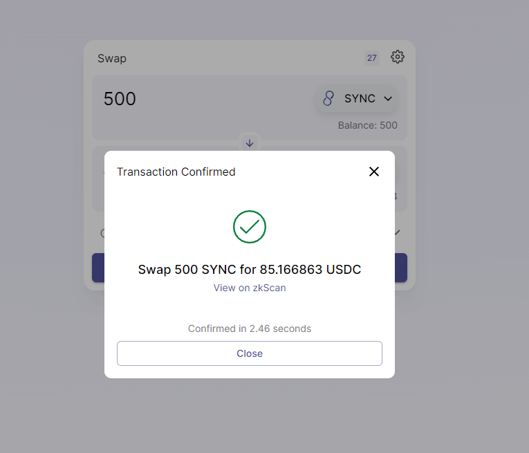 #L222 #zkSync #Layer2 #ZKRollup #testnet #Ethereum #DeFi Join discord: discord.com/invite/6zy2c9Y…