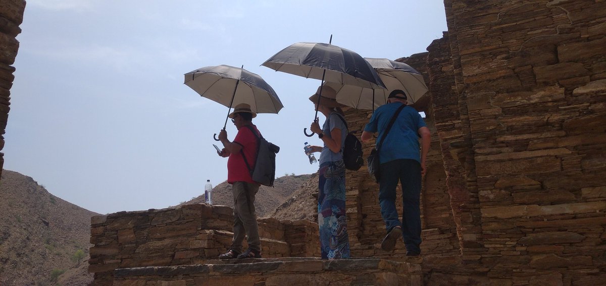 PeshawarGuide's tweet photo. A group of tourists from Catanolia, Spain visited Takht-i-Bahi, the ancient Buddhist Monastery. https://t.co/XNFMwBfKu9