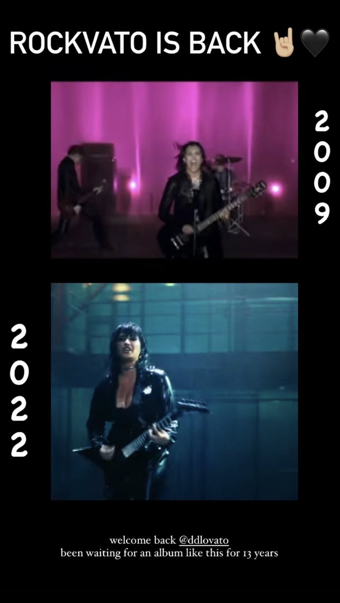 Happy freakin release day #SkinOfMyTeeth, <a href="/ddlovato/">Demi Lovato</a>!! Been waiting 13 longgggg years for a #Rockvato era and I can’t believe she’s finally here!!! And heck YES to the #DontForget nod in your new video!!!! I see you!!!! 🖤🤘🏼❤️‍🔥🎸